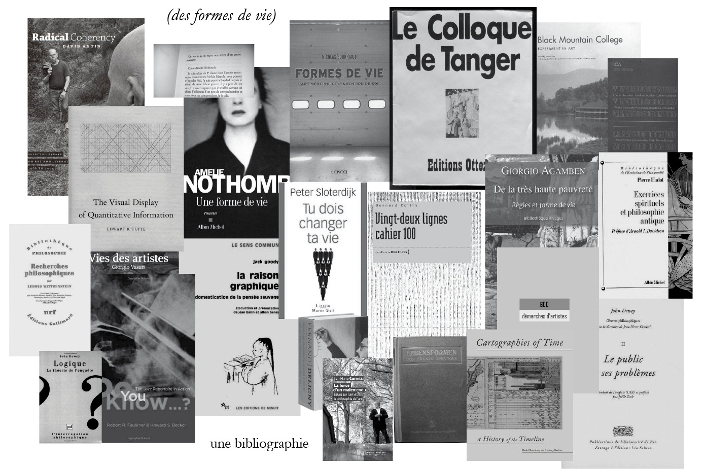 (des formes de vie), bibliographie